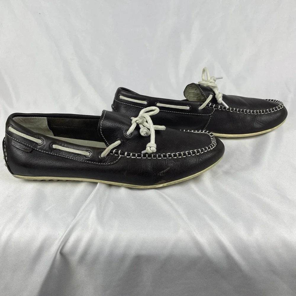 Cole Haan Men's Size 9.5 Brown Leather Grand OS Laced Driving Loafers Shoes